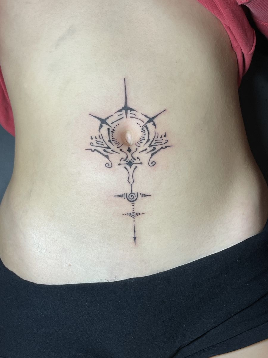 Tribal Sun Center Design Tattoo Design