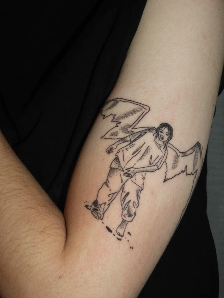 Fallen Angel Energy Tattoo Design