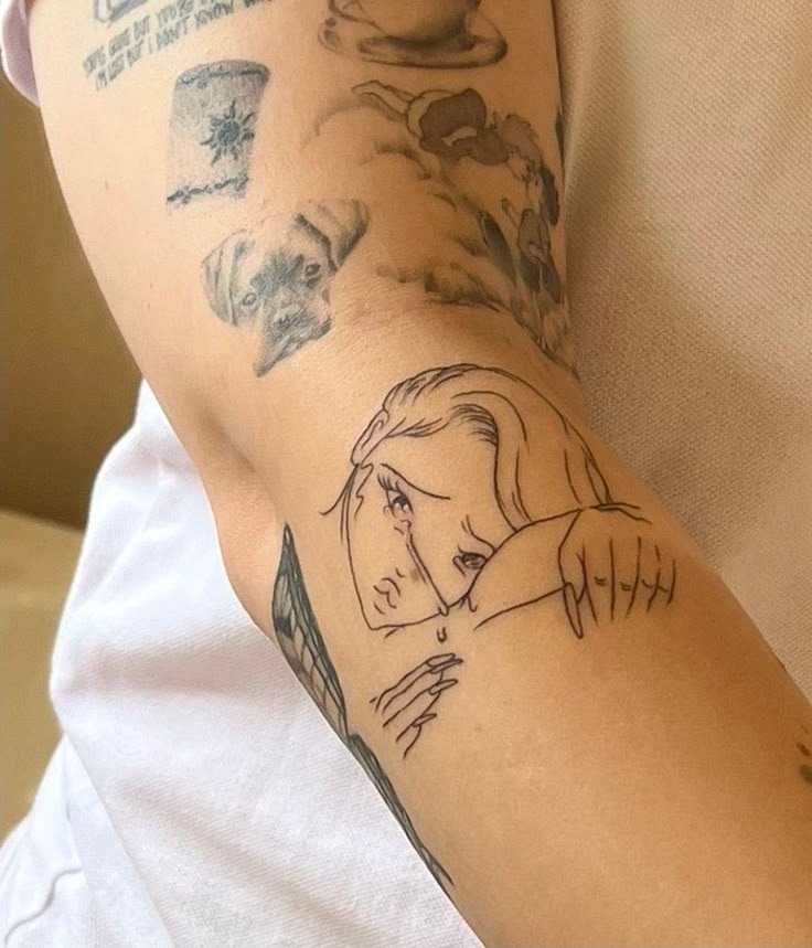Pillow Cry: Billie's Delicate Vulnerability Tattoo Design