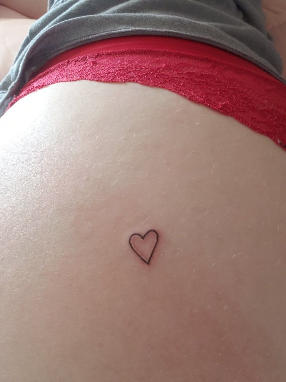 Red Kiss and Spank Me Butt Tattoo Tattoo Design