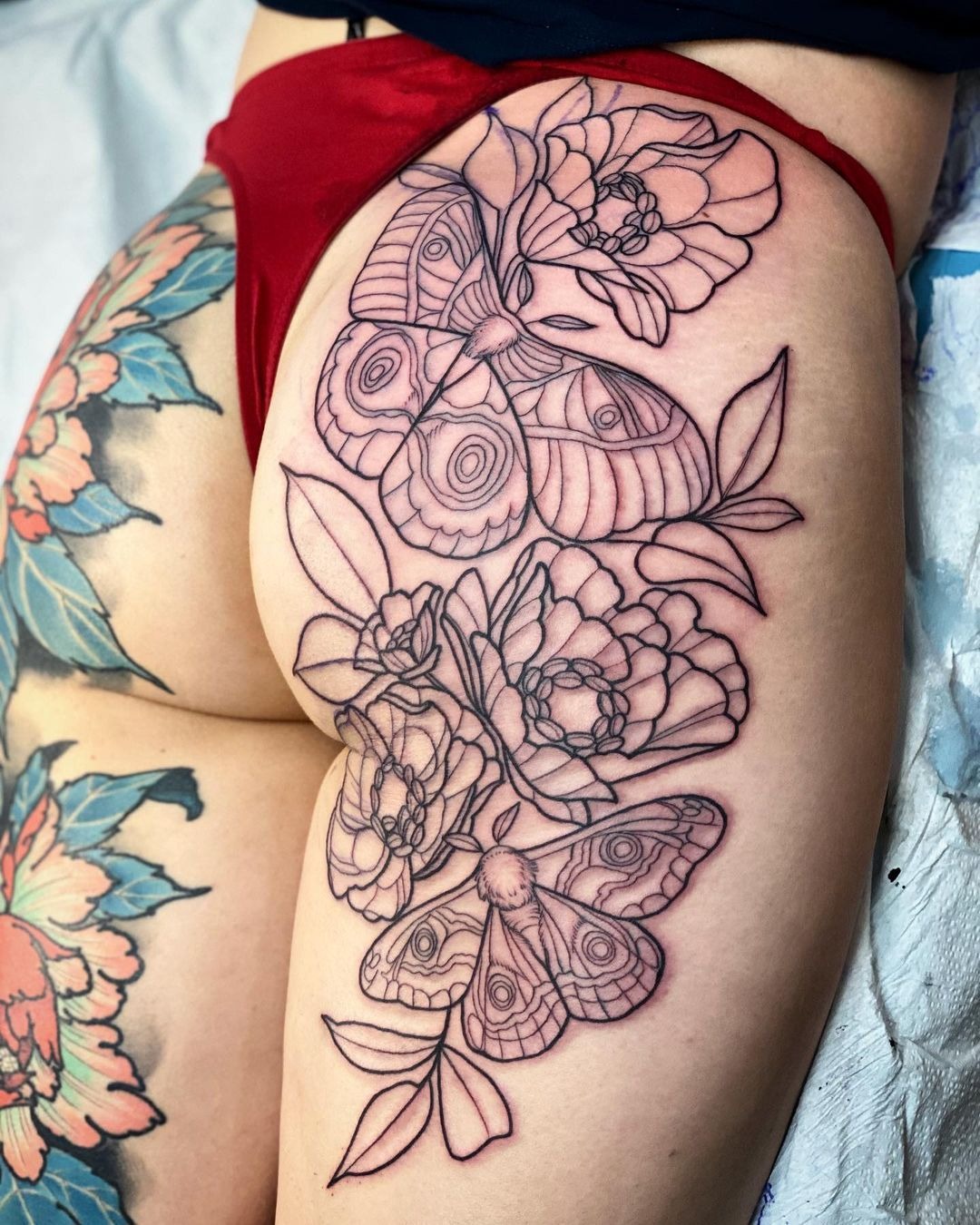 Red Target Butt Tattoo Tattoo Design