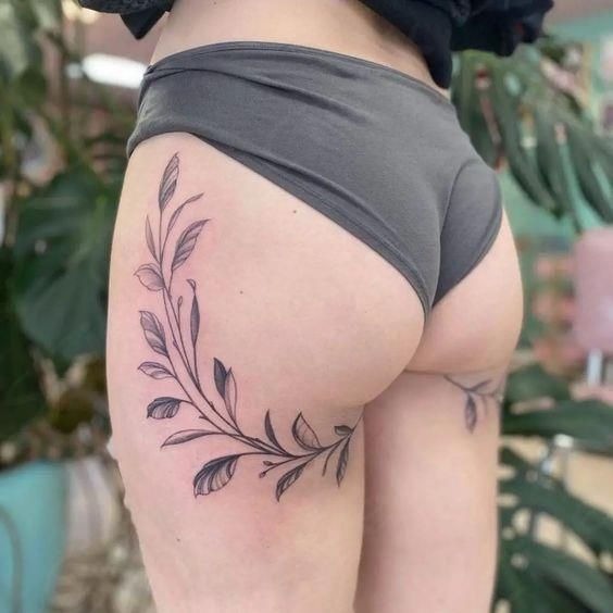 Spiderweb Heart Butt Tattoo Tattoo Design