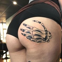 Two Koi Fish Hip and Butt Tattoo Tattoo Design