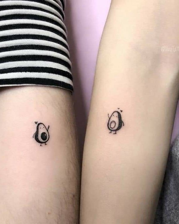 Matching Avocado Couple Tattoos Tattoo Design