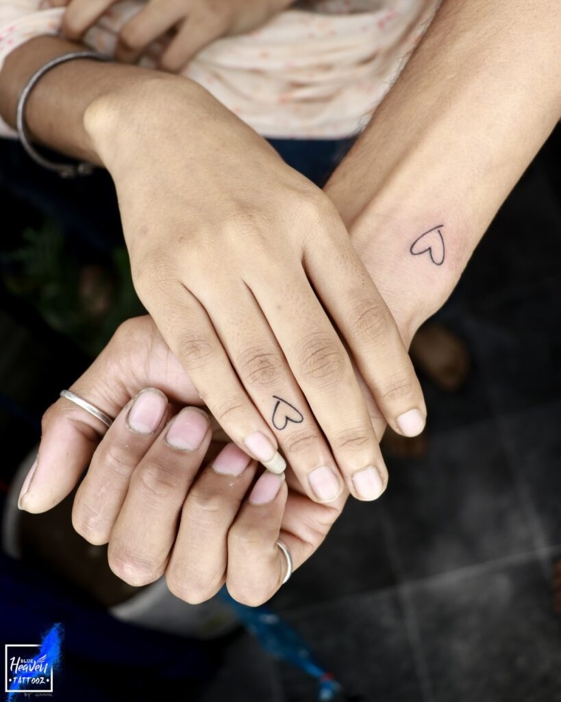 Matching Minimal Heart Tattoos Tattoo Design
