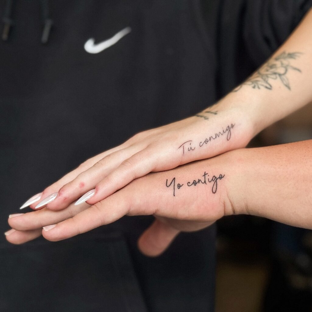 Spanish Phrase Couple Tattoos Tattoo Design