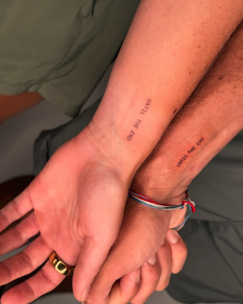 Until the End Couple Tattoos Tattoo Design