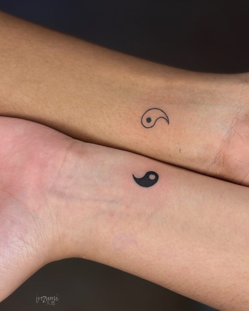 Yin and Yang Couple Tattoos Tattoo Design