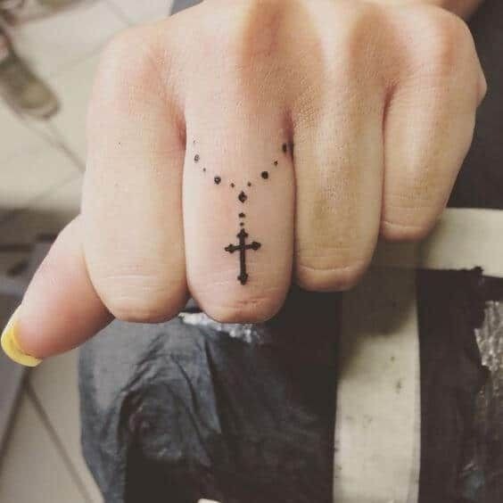 Elegant Bracelet Cross Wrist Tattoo Tattoo Design