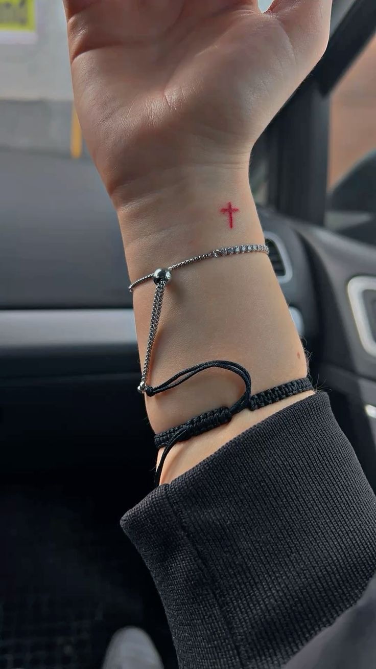 Minimalist Wrist Cross Tattoo Tattoo Design