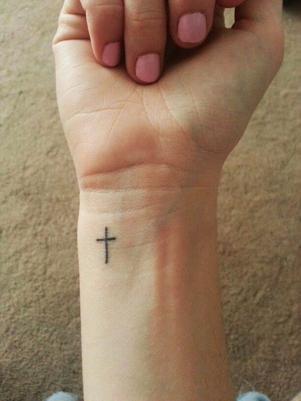 Tiny Cross Wrist Tattoo for Women Tattoo Design