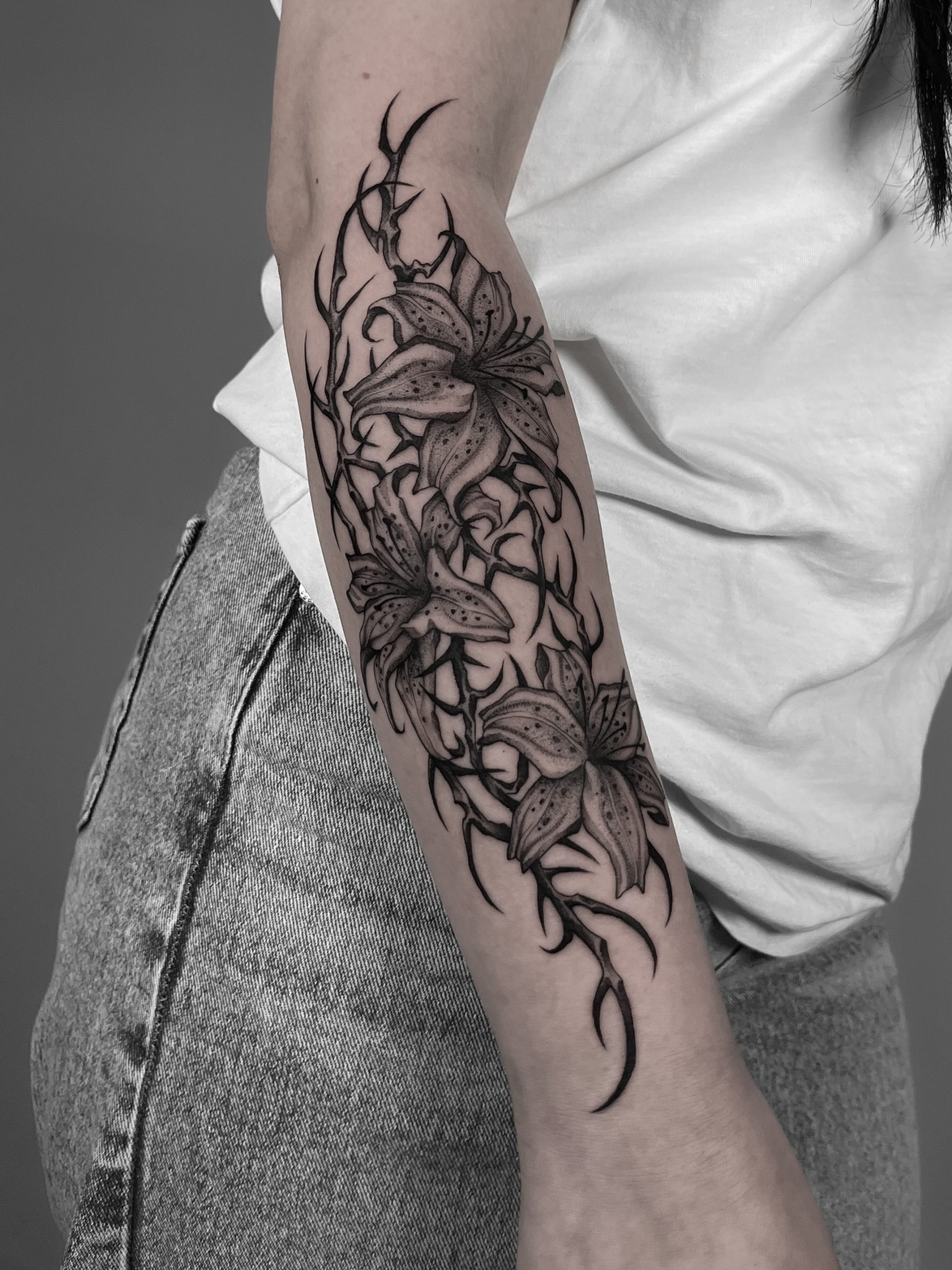 Thorned Lily Tattoo Tattoo Design