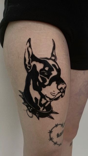 High-Contrast Trad Head Tattoo Design