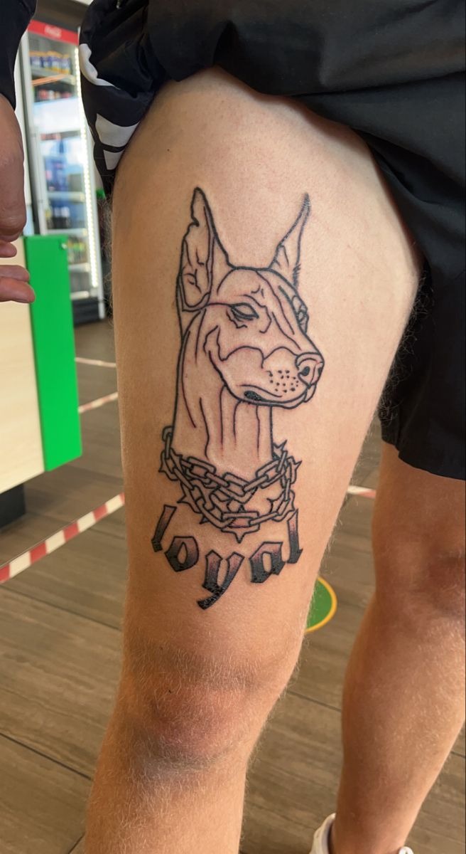 Loyal Script Linework Tattoo Design