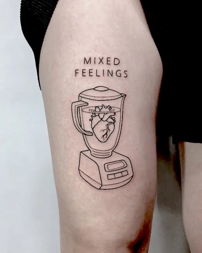Mixed Feelings Blender Tattoo Tattoo Design