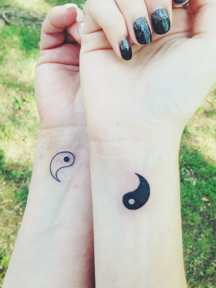 Yin and Yang Wrist Tattoos Tattoo Design