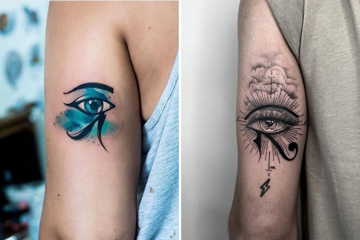 33+ Small Eye Of Horus Tattoo Ideas & Inspiration Featured Lookbook Collage