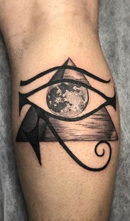 Moon Pyramid Eye of Horus Tattoo Tattoo Design