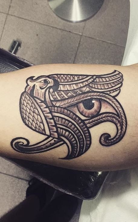 Serpent-Horus Hybrid Tattoo Tattoo Design