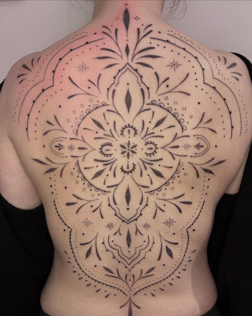 Ornamental Mandala Back Tattoo Tattoo Design