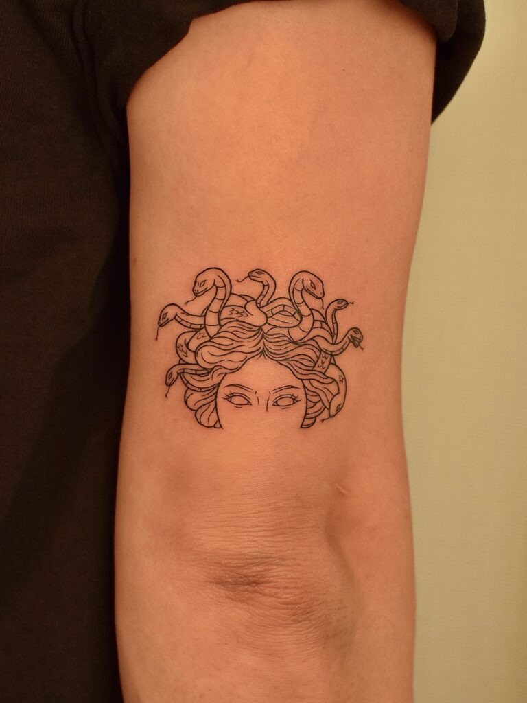 Medusa Fine Line Tattoo Tattoo Design