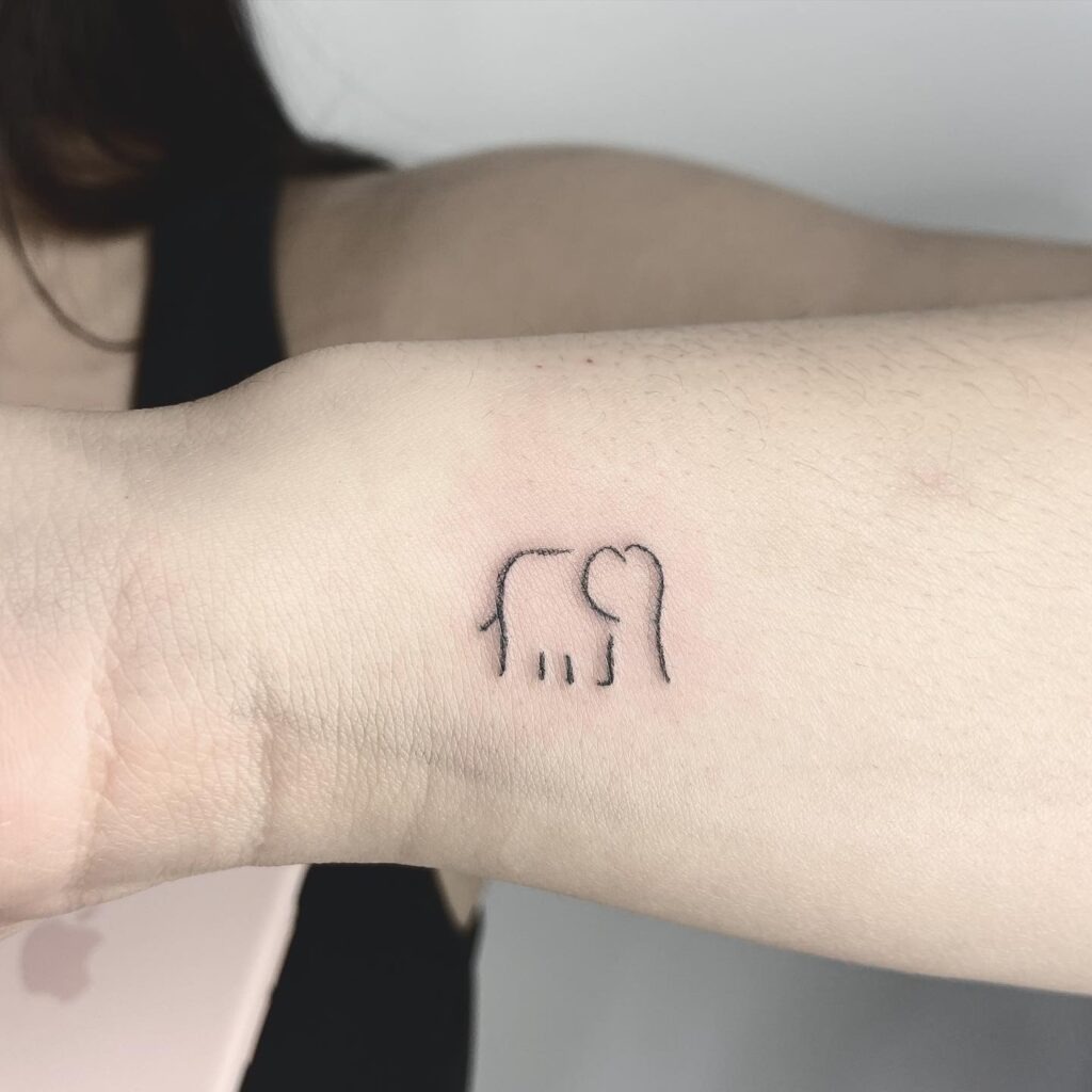 Minimalist Elephant Tattoo Tattoo Design