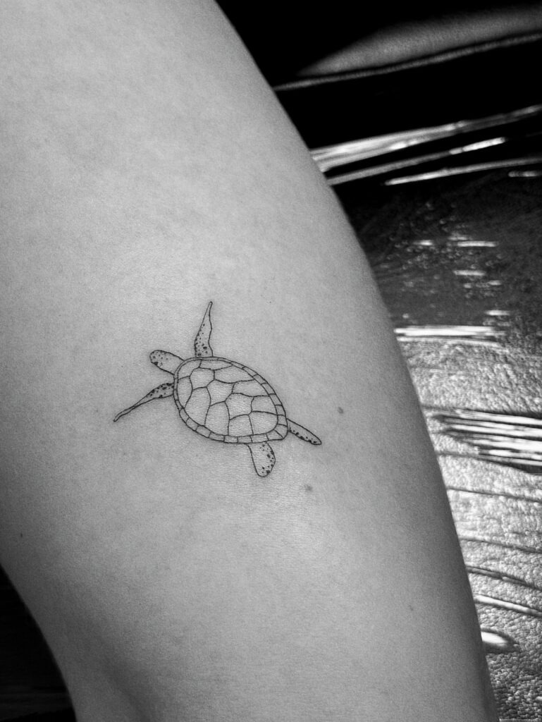 Minimalist Sea Turtle Tattoo Tattoo Design