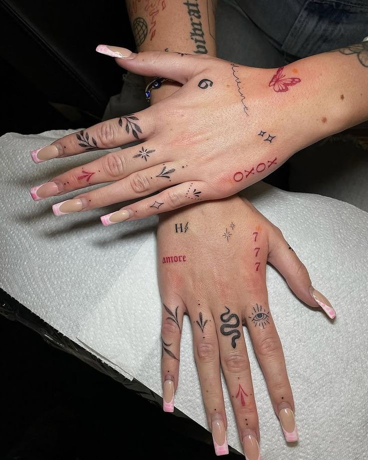 Mixed Symbols and Numbers Collage Tattoo Tattoo Design