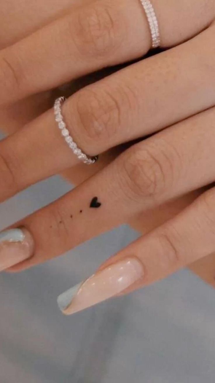 Tiny Heart and Dots Tattoo Tattoo Design