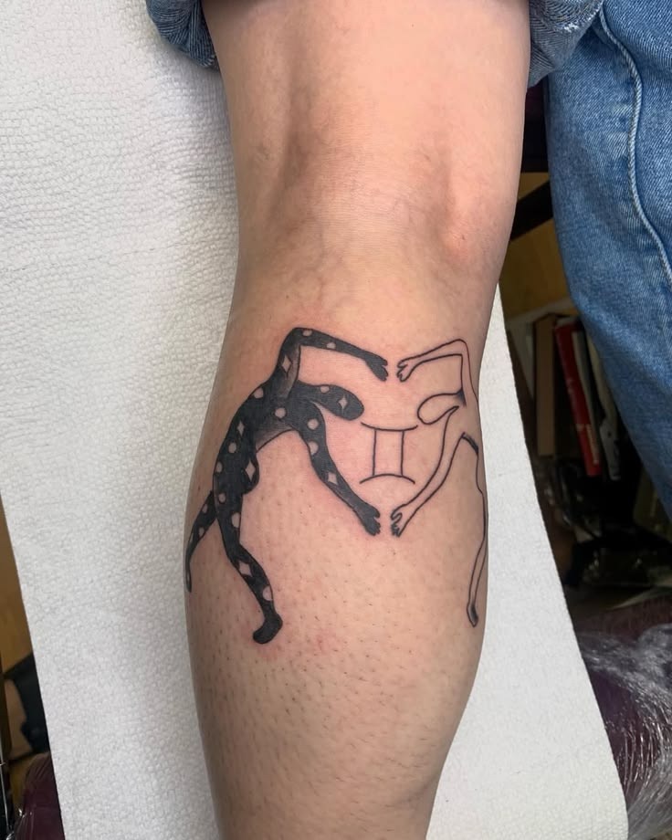Abstract Dancing Gemini Tattoo Tattoo Design