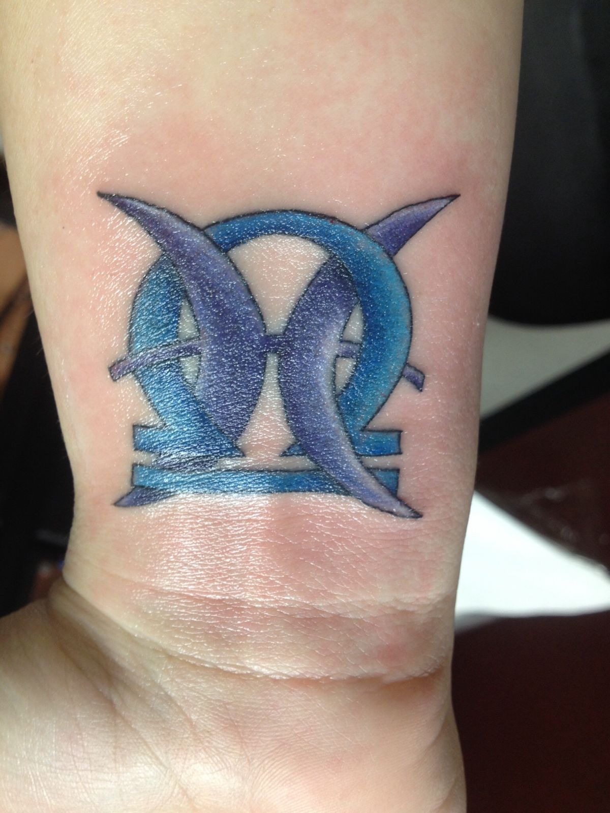 Gemini and Pisces Zodiac Combination Tattoo Tattoo Design