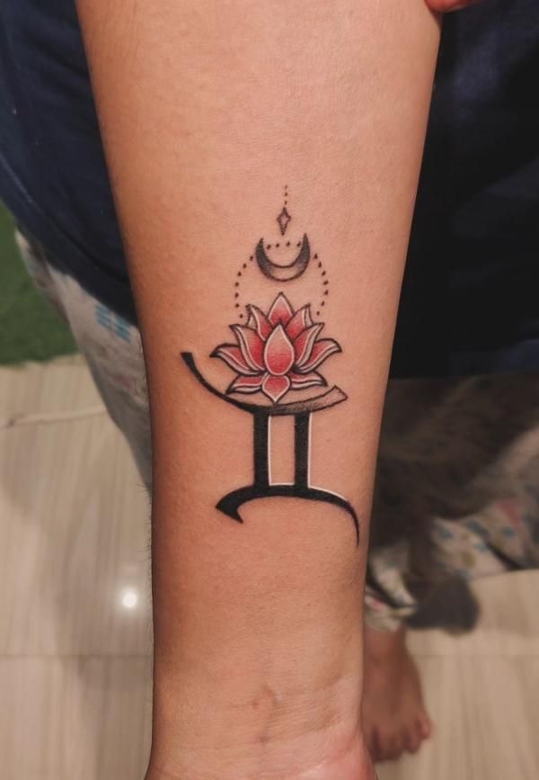 Lotus Gemini Symbol Tattoo Tattoo Design
