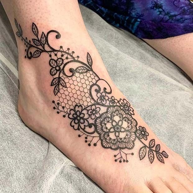 Delicate Lace Forearm Filigree Tattoo Tattoo Design