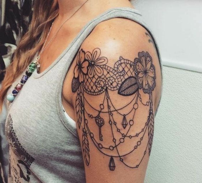 Lace Garter Bow Thigh Tattoo Tattoo Design