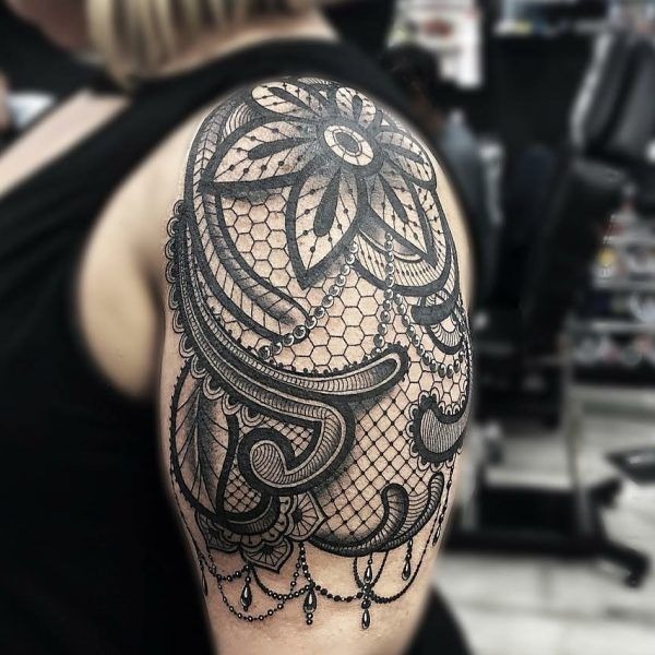 Rosary Lace Garter Thigh Tattoo Tattoo Design