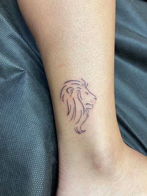 Ornate Flow: Intricate Lion Design Tattoo Design