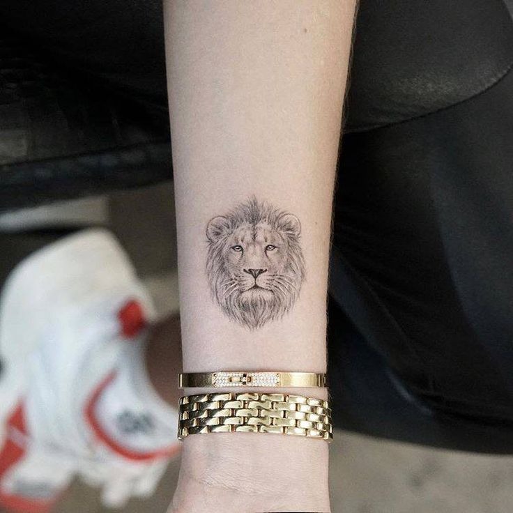 Refined Majesty: The Detailed Lion Portrait Tattoo Design
