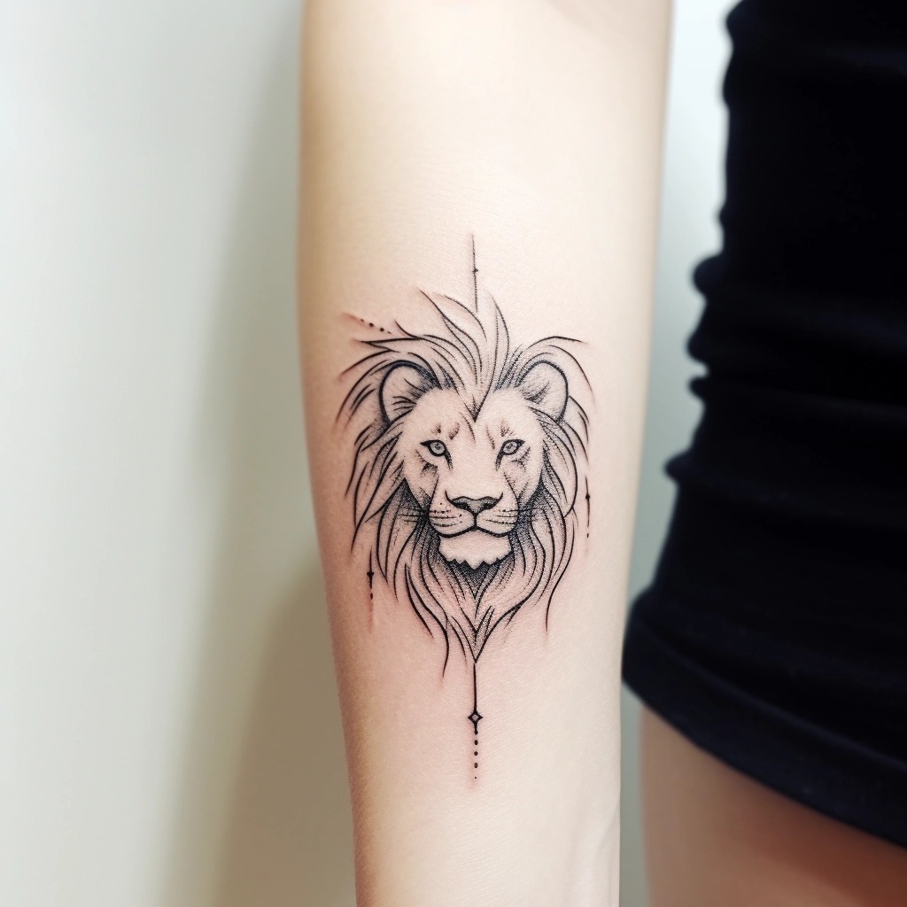 Subtle Realism: Wrist Lion Tattoo Tattoo Design