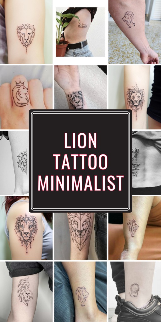 Subtle Symbolism: Small Lion Profile Tattoo Design