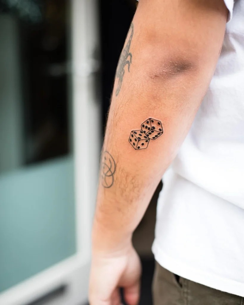 Dice Tattoo on Arm Tattoo Design
