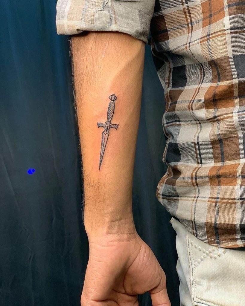 Sword Tattoo on Forearm Tattoo Design