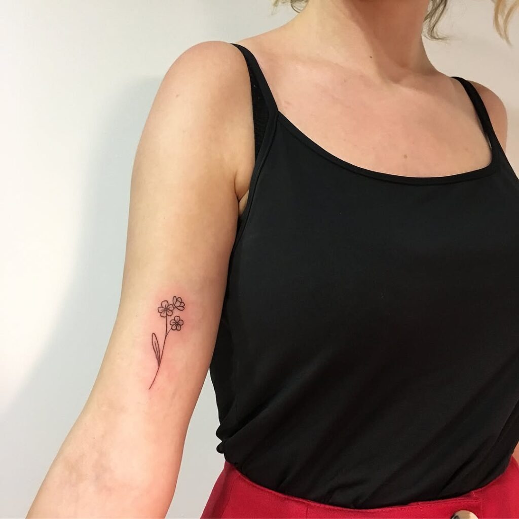 Delicate Floral Arm Tattoo Tattoo Design