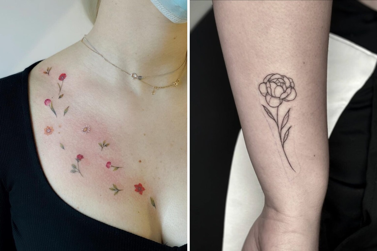 61+ Small Minimal Tiny Flower Tattoo Ideas For Subtle Ink Lovers Featured Lookbook Collage