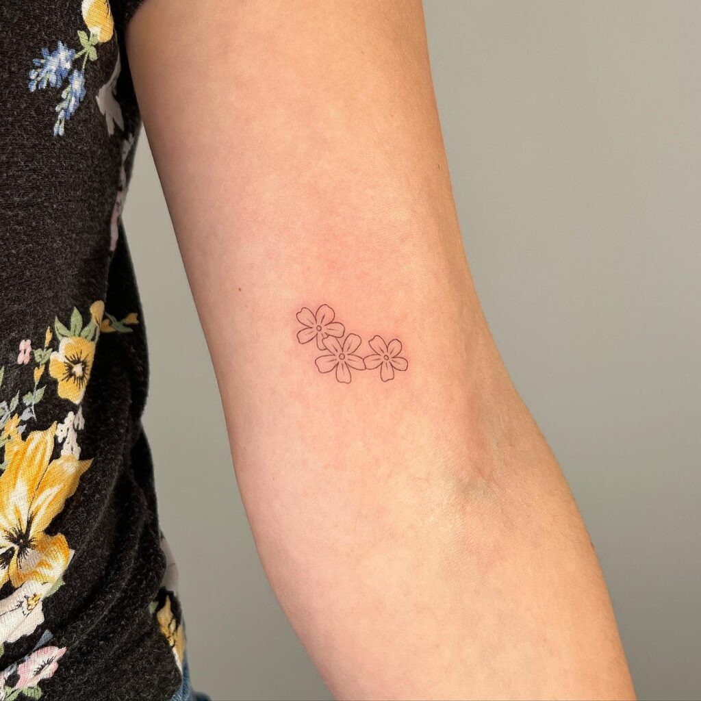 Simple Floral Trio Tattoo Tattoo Design