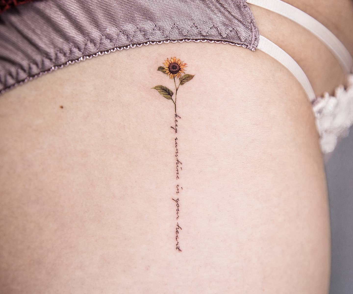 Sunflower Quote Tattoo Tattoo Design
