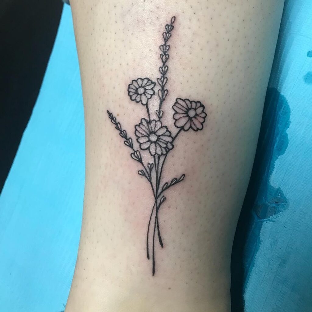 Wildflower Bouquet Tattoo Tattoo Design