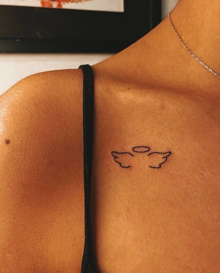 Angel Wings Collarbone Tattoo Tattoo Design
