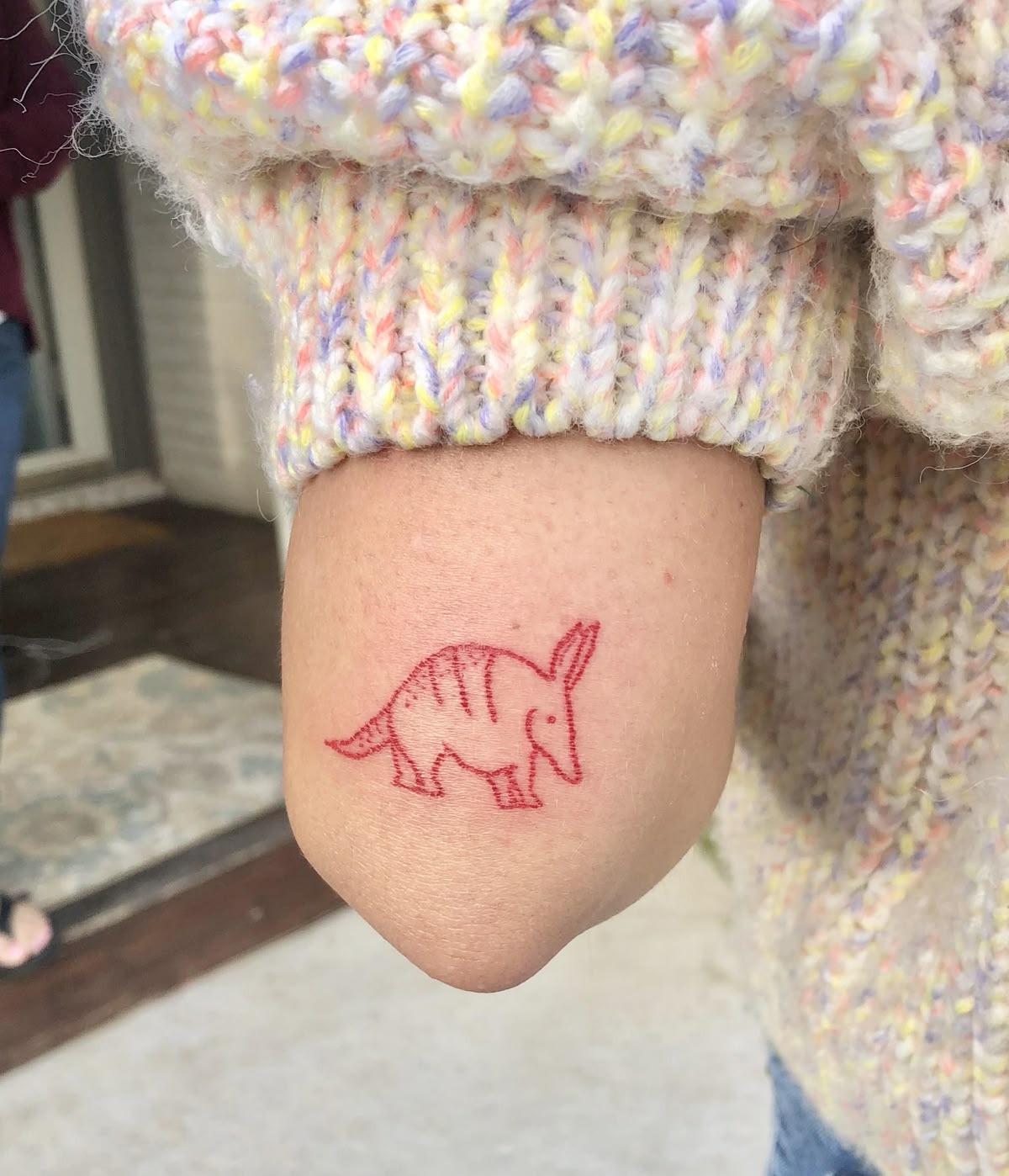 Red Minimal Animal Tattoo Tattoo Design