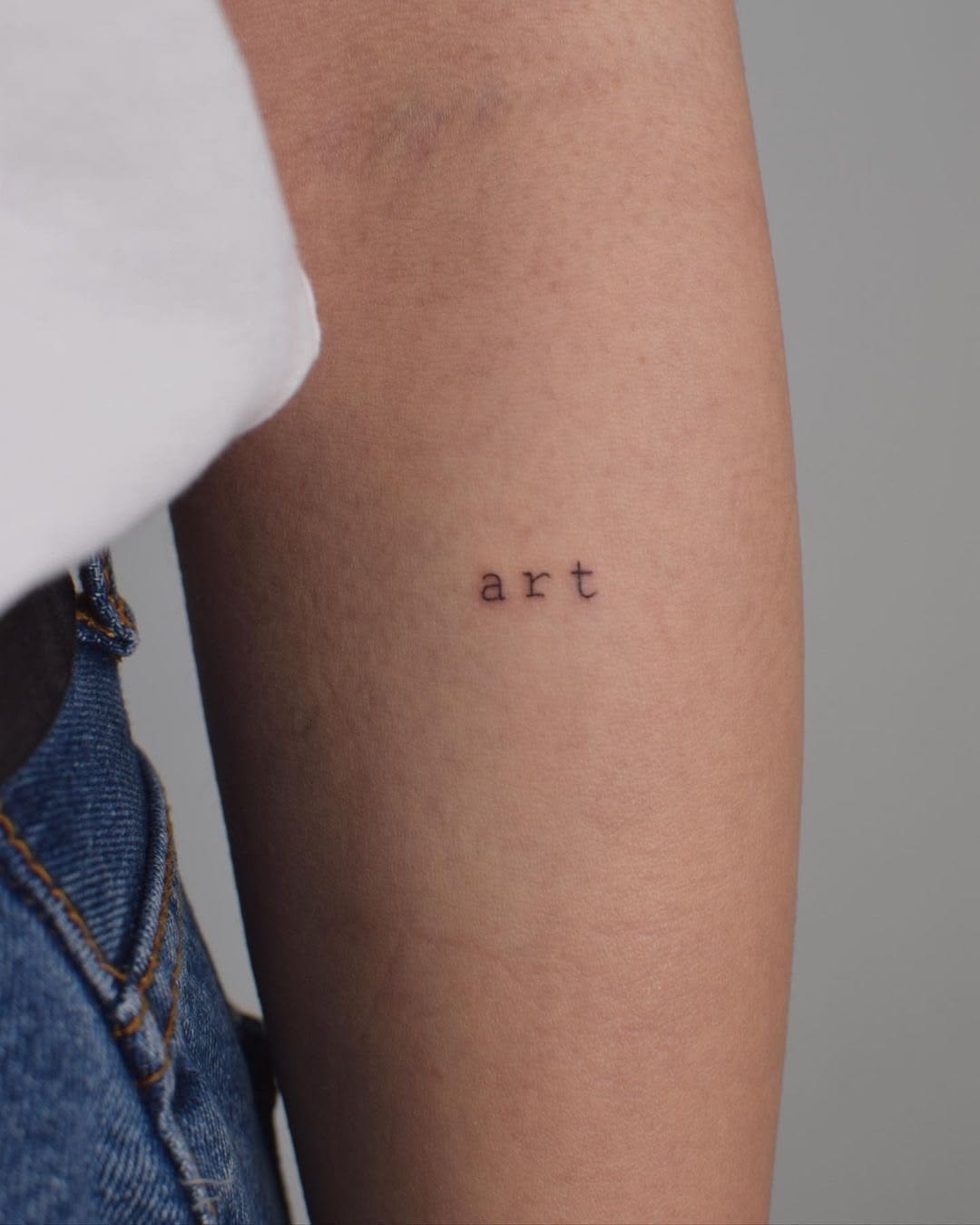 Tiny Art Word Tattoo Tattoo Design