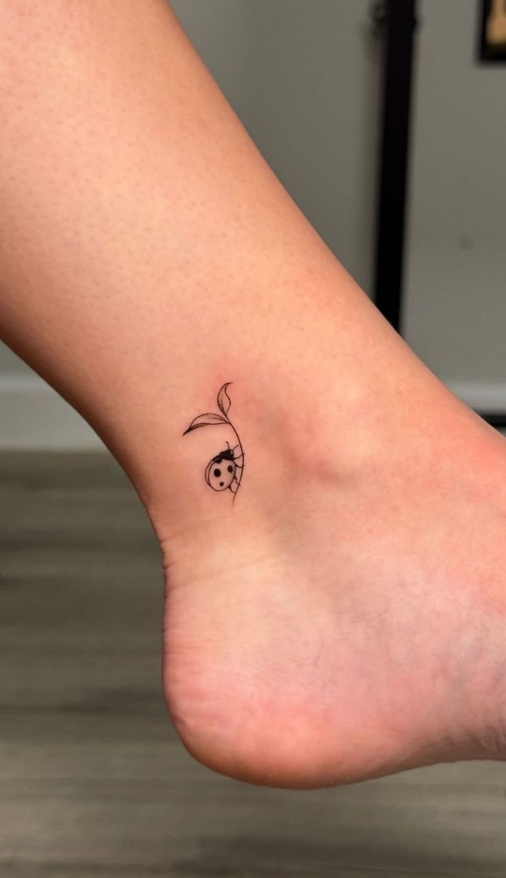 Tiny Ladybug Sprout Tattoo Tattoo Design